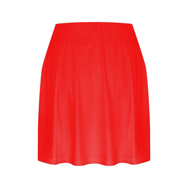 Joefnel Active kort Athletic stretchy Plissert Tennisskjørt for kvinner Red S