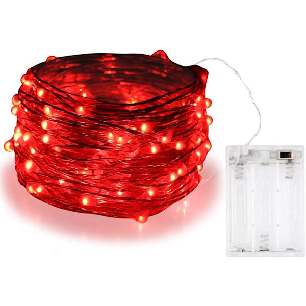 Batteridrivna Red Fairy Lights - 3M 30LEDs