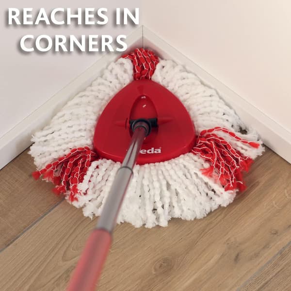 Kompatibel med ersättningshuvud för spinnmopp av o-cederfiber red 2pcs