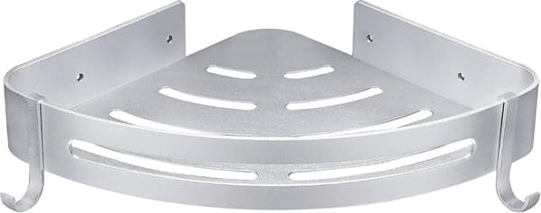 Hörnhylla för dusch och kök, duschställ, aluminium, matt