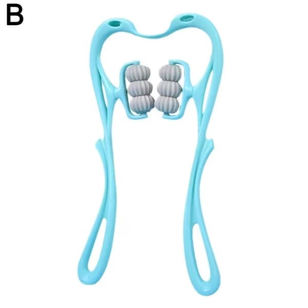 Hand Roller Neck Massager Nacke Skulder Trigger Tryckpunkter blue 1pcs