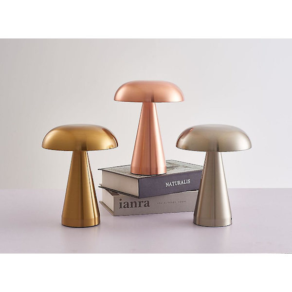 USB Opladning LED Champignon Bordlampe, Touch Sensor Skrivebordslampe Be