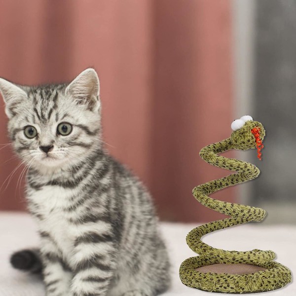 Plysch Cat Squeaky Toy 1st Kitten Supplies Interactive Snake Toy, Long Tail Snake Interactive Toy, Tillbehör för innekatt, present till kattälskare