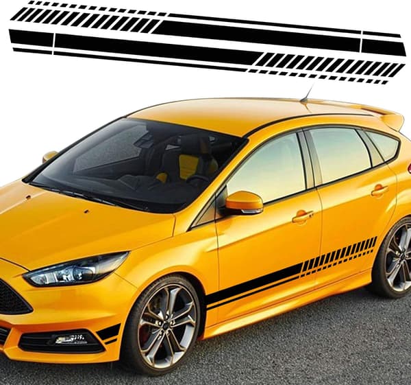 1 Par 210cm Sports Racing Stripe Stickers til Karosseri Dør Side St