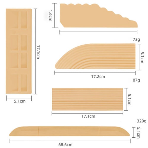 Tröskelramp för robotdammsugare 1 set Beige