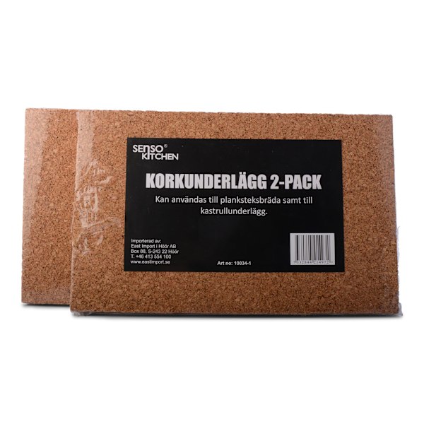 Korkunderlägg 2-pack till planksteksbräda beige