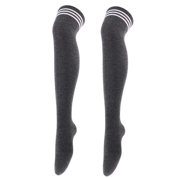 Kvinnor Extra långa lår Höga strumpor Tunna Ränder Tube Tights över knä strumpor Casual High Bootstrumpor 2 par