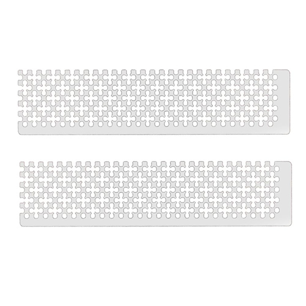 2x 5D diamond painting linjal korsbroderi rostfritt stål rund linjal