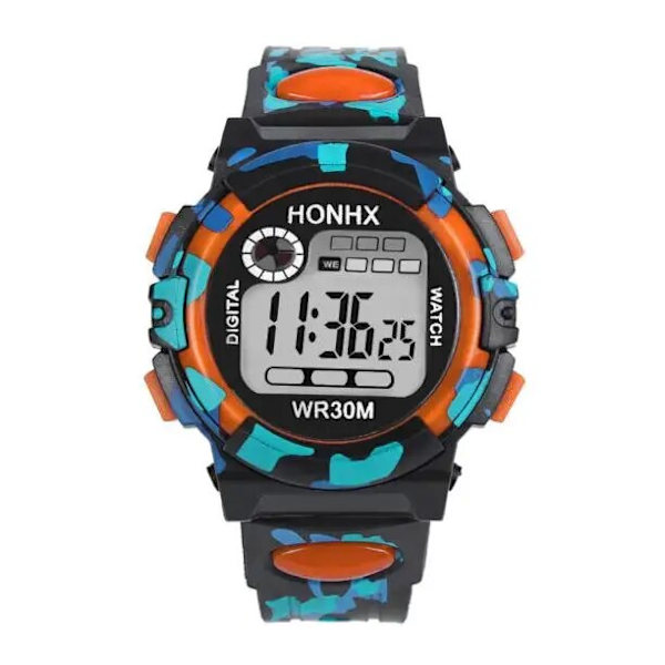 Children's Sport Watch Camouflage Military Digital Watches Multi-function Waterproof Outdoor Smart Watch For Boy Girl Reloj Yellow