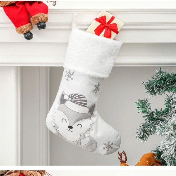 Hvite julestrømper julepynt SNØMANN SNØMANN Snowman