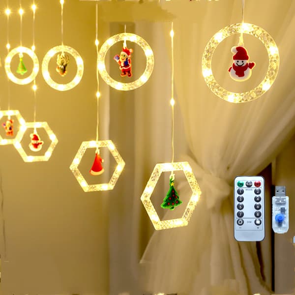 Julfönsterljus 3m x 0,7m LED Strängljus