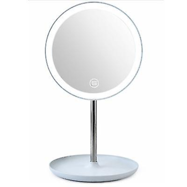 Spejl badeværelsesbord Multifunktionelt makeupspejl Led makeupspejl Natbord med lampe Natbord