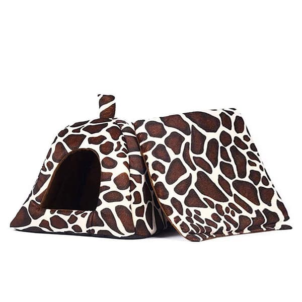 Pet Winter Plush House Avtagbart och tvättbart Vikbart Mjukt S