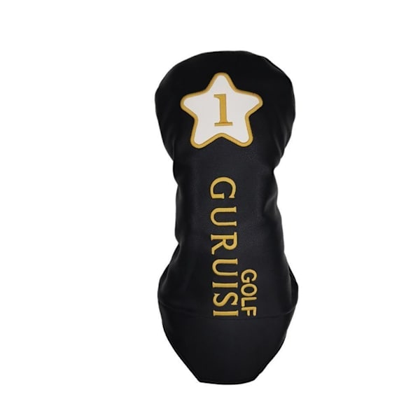 Golf Woods Headcovers Golf Club Head Covers SVART 1 1 Black 1-1