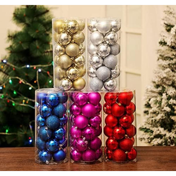 20 karat julbollsdekorationer 8 cm för julgransdekorationer