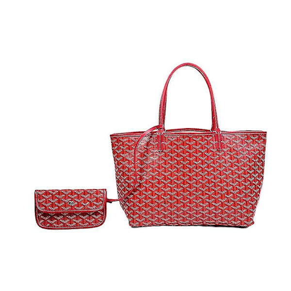 Taske Stor kapacitet Tote Taske Mor Taske Håndtaske Gaver Red L
