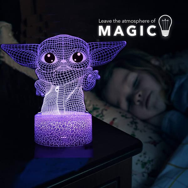 4-pack 3D yölamppu 3D led Star Wars lamppu Illuusio lamppu 7