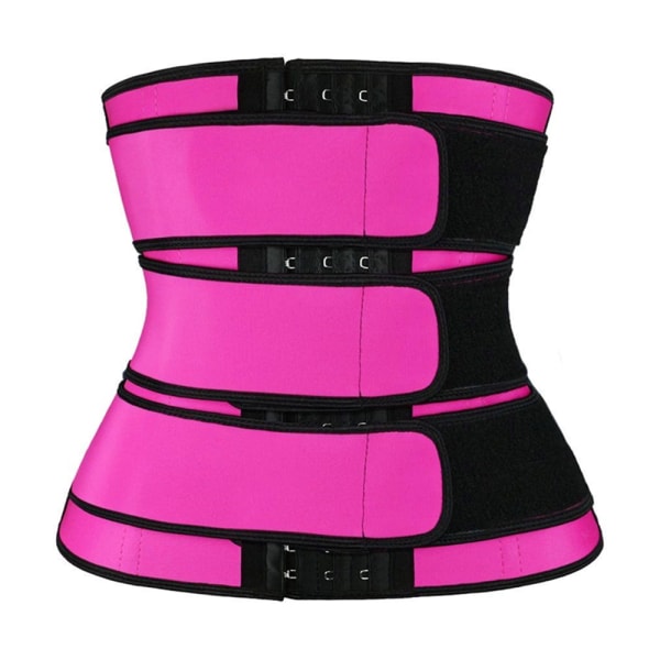 Kvinnor midja tränare Body Shaper tre-breasted bälte Sport black 3XL