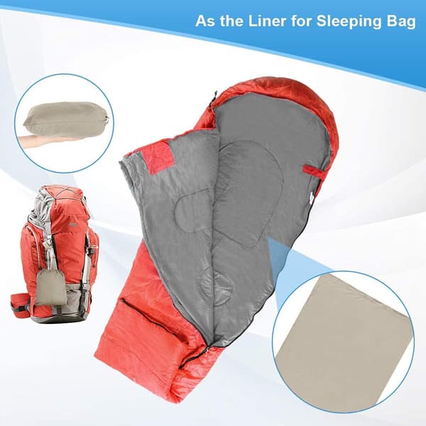 Portable Anti-Dirt Camping Reiselaken - Khaki, Lett og