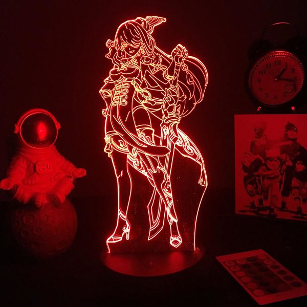 Spel Genshin Impact Beidou 3d Led Night Light Lamp