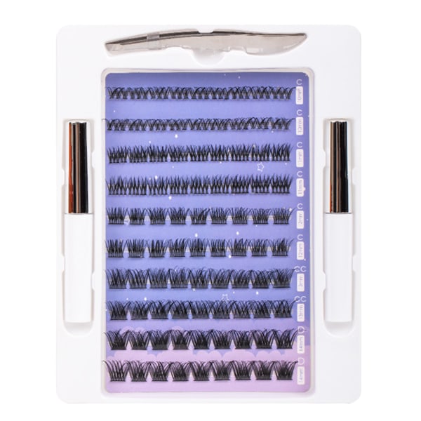 90 stk individuelle vippeextensions uten flekker Langvarig effekt Enkeltkluster 10/11/12/13/14 mm for øyenvippeforlengelse 90 clusters