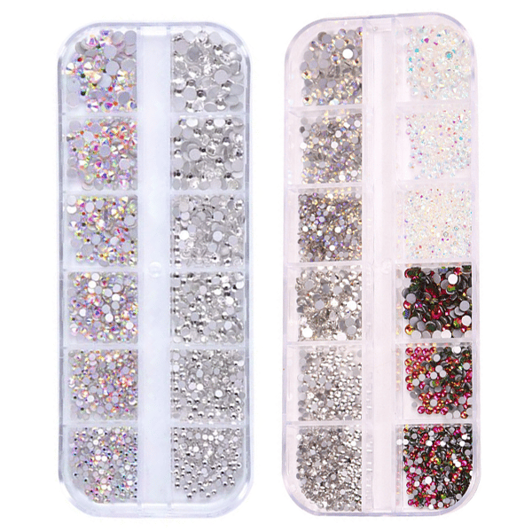Flat Back Gems Krystal Rhinestones, til Negle Kunst Øjenmakeup