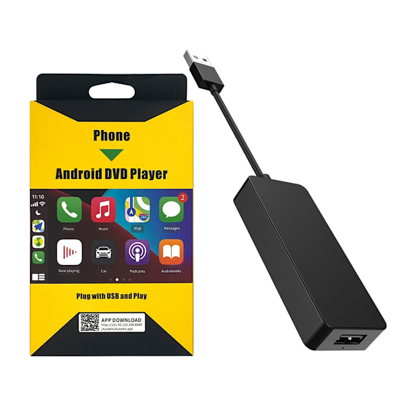 för Carlinkit Wired & Wireless för Carplay Android Auto för Dongle Tablet Black