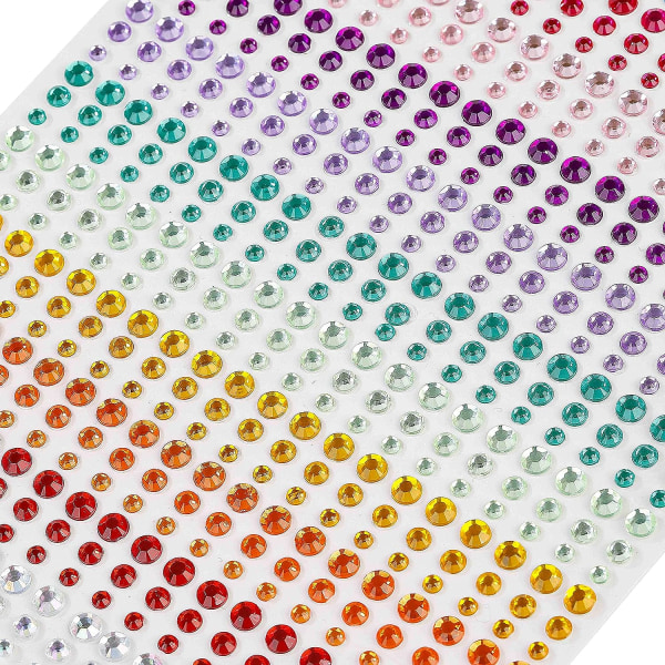 Rhinestone klistremerke selvklebende edelstenssmykker for ansikt øye negl Ki