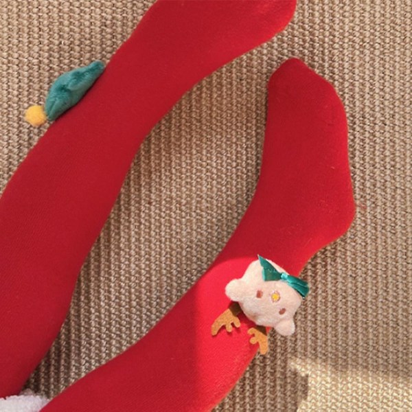 Baby Juletights Efterår Og Vinter Fortykket Børns Leggings style2 80-90cm