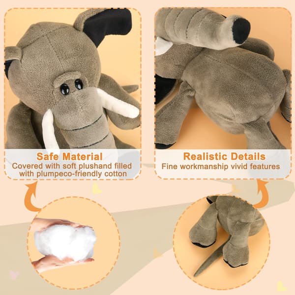 Plys elefant krammedyr gave