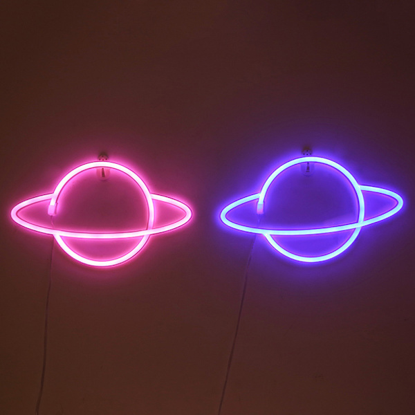 Neonljus planetformad