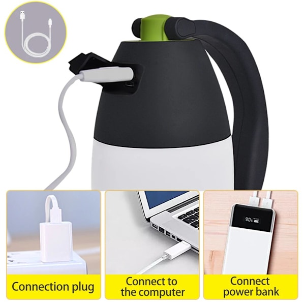 Monitoiminen 3 in 1 retkeilyvalaisin ulkokäyttöön tarkoitettu kohdevalo Koti työpöytävalaisin USB ladattava LED-taskulamppu Kokoontaitettava hätätaskulamppu 1 kpl vihreä