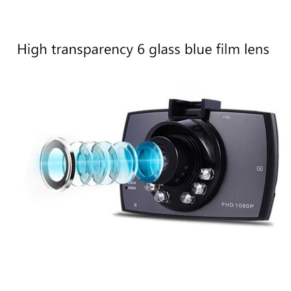 för Touch Screen Dash-Cam 1080P Bil DVR 120Degree Vidvinkelkamera Dashcam Reco null - 2.2 inch screen 480P