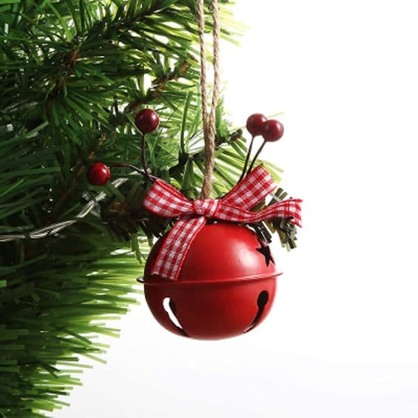 Christmas Bell 6st metall julgran dekorationer set