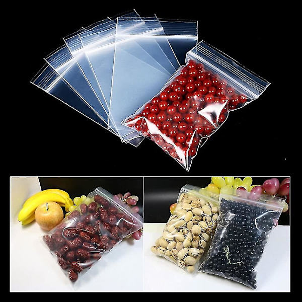 Grip Seal Bags 300st Acsergery Små plastpåsar Förseglingsbara 3 storlekar Zip lock Present