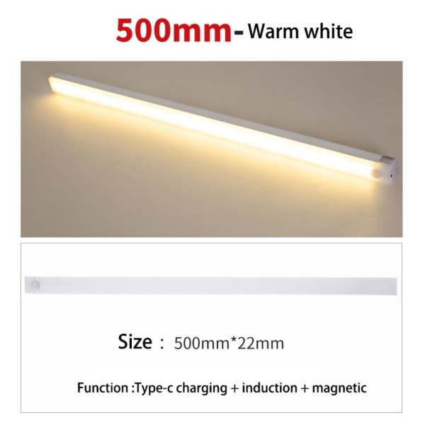 Nattljus Rörelsesensorljus VARMT VITT Warm white 50CM