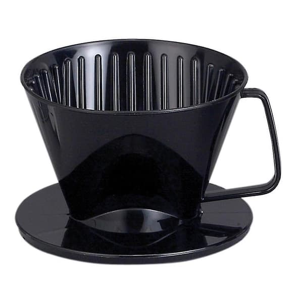 Kaffefiltertrakt, svart, nummer 1-størrelse, brygger 1 til 2 kopper