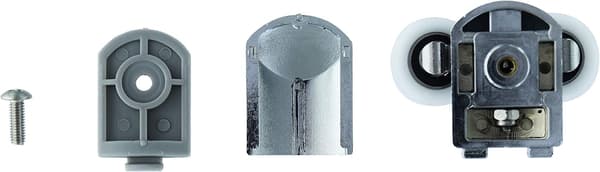 23 mm dusjdørruller topp og bunn (2-pakning) sinklegering