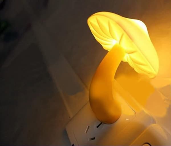 2Pack Svampe Natlampe Stick i Lampe til vægdekoration