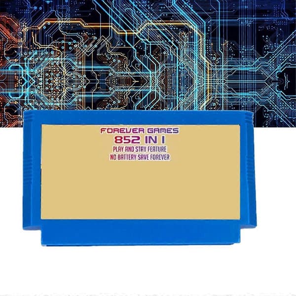 För FC-adapter 852 i 1 spel för SFC/SNES-spelkonsol FOREVER GAMES Spel Blå