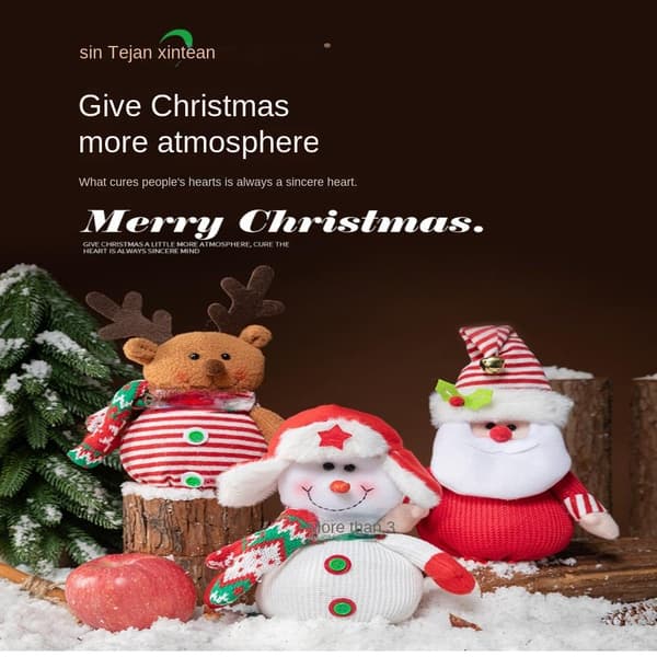 Jultomten Snowman Älg Äppleväska presentpåse