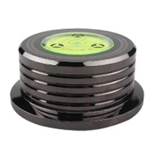 Universal 60Hz LP Vinylplade Pladespiller Stabilisator Aluminium Vægtklemme Lys Sort