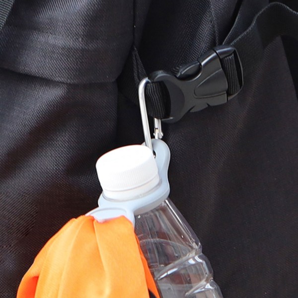Vattenflaskklämma, vattenflaskhållare tillbehör med handdukskrok för barn, rostfritt stål, vattenflaskklämma i glas Orange