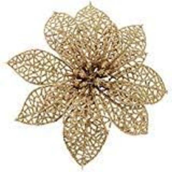 12 st Glitter julstjärna konstgjorda blommor, julgransdekorationer, bröllop jul nyår krans ornament