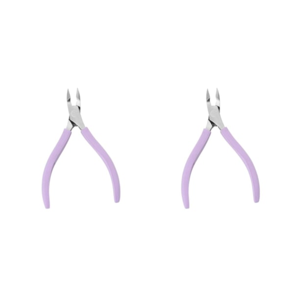 1/2/3/5 Rustfritt stål Neglebåndssaks Anti Sklisikker Silikon Purple 11 x 6.8cm 2Set