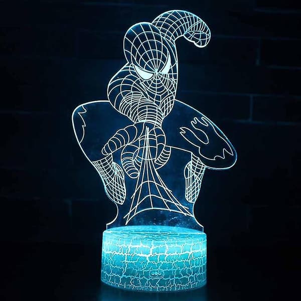 Spiderman 3d Led Illusion Nattljus 7 färger förändras