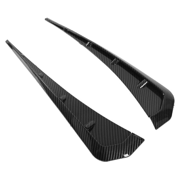 1Par ABS Kulfiber Mønster Bil Universal Side Skærm Ventilationsluftvinge Dæk Trim