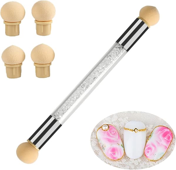 Nail Art Sponge Brush, Double Head Sponge Nail Brush Gradient Nai