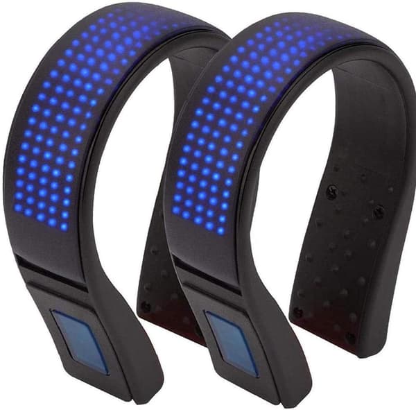 LED Sko Klips Lys Løpesikkerhetslys Varsel Sko Klips Lys for, Dansing Nattløping Jogging Promenad Sykling (Blå 2stk)