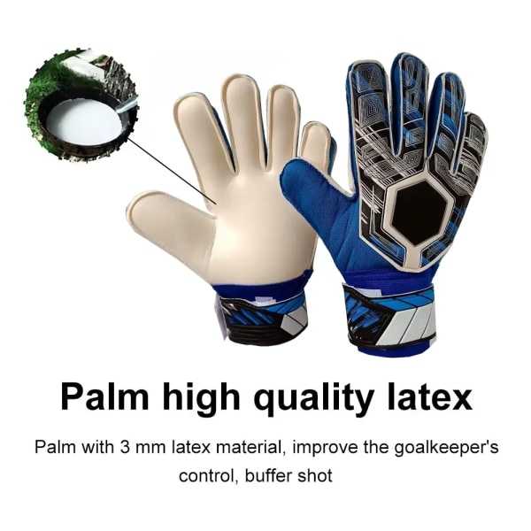 Barn/vuxna Halkfria Latex Fotbollshandskar Sport blue 7